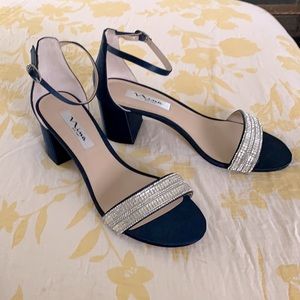 Nina-Eleonora Navy/rhinestone Shoes